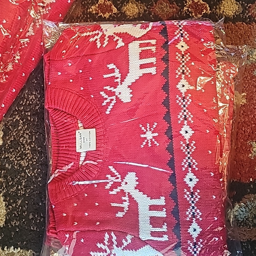 MULLSAN® Children's Fireplace Lovely Sweater For Christmas NEW - Picture 3 of 3